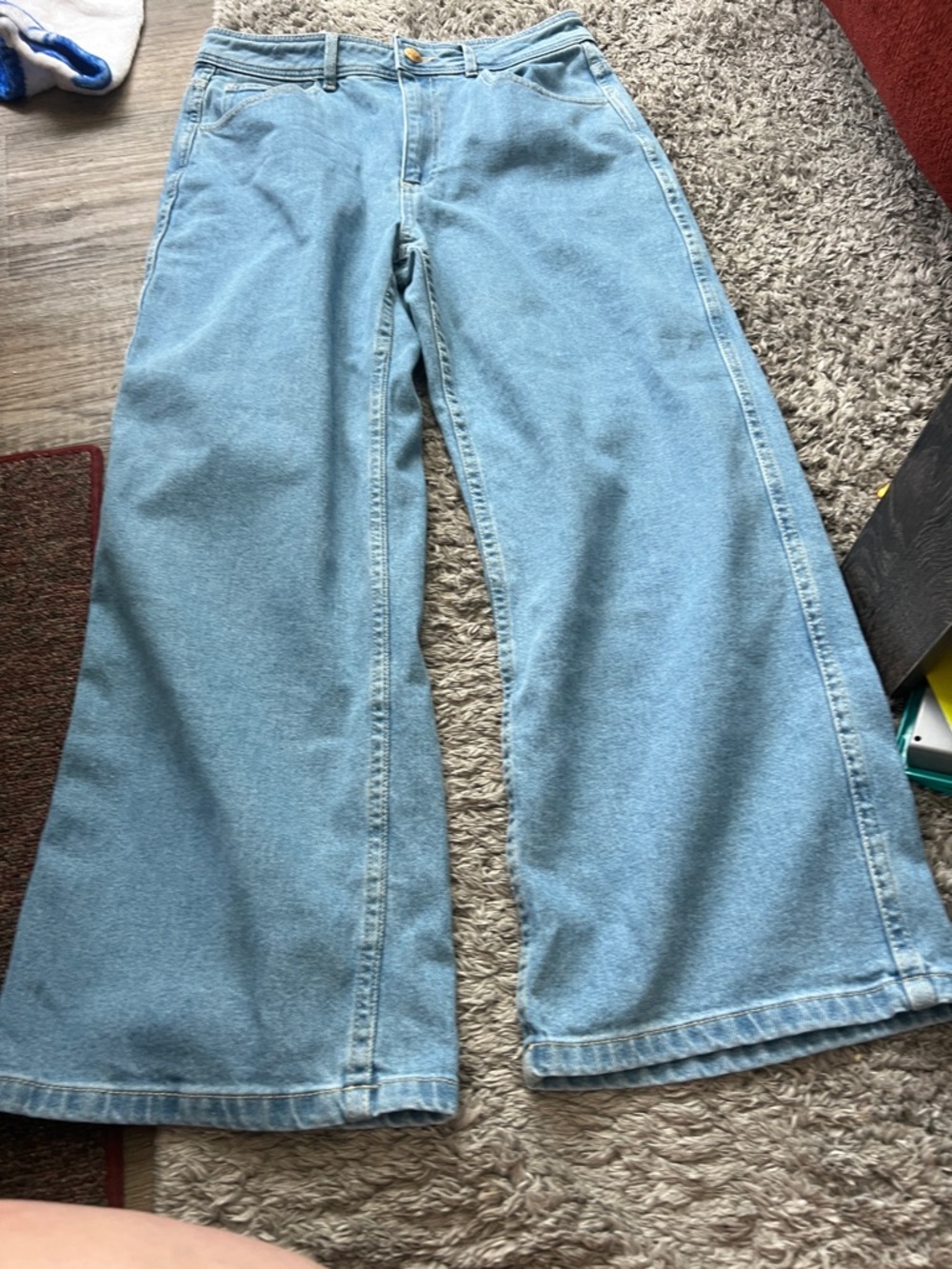 Sezane Light Wash Wide Leg Jeans size 30 - Picture 4 of 12